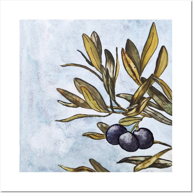 olive branch against the sky Wall Art by Art by Taya 